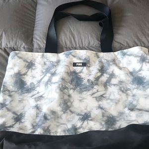 PINK Victoria Secret Bag Tie dyed white and grey